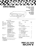 Sony CDP-M26 - Service Manual 